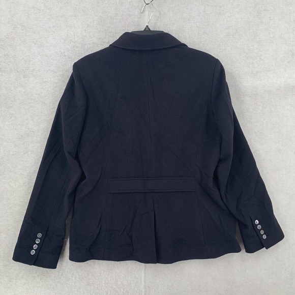 Eddie Bauer Black Wool Angora Blend Blazer Jacket‎ Career Wear Womens Large - Picture 2 of 7